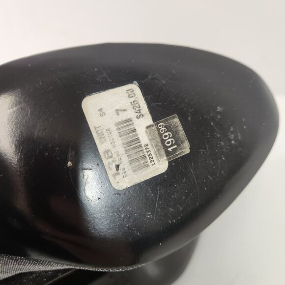 Stuart Weitzman Knot Open Toe Heels Womens 7 Nero Nocturn Black Shimmer Spain - Picture 7 of 12